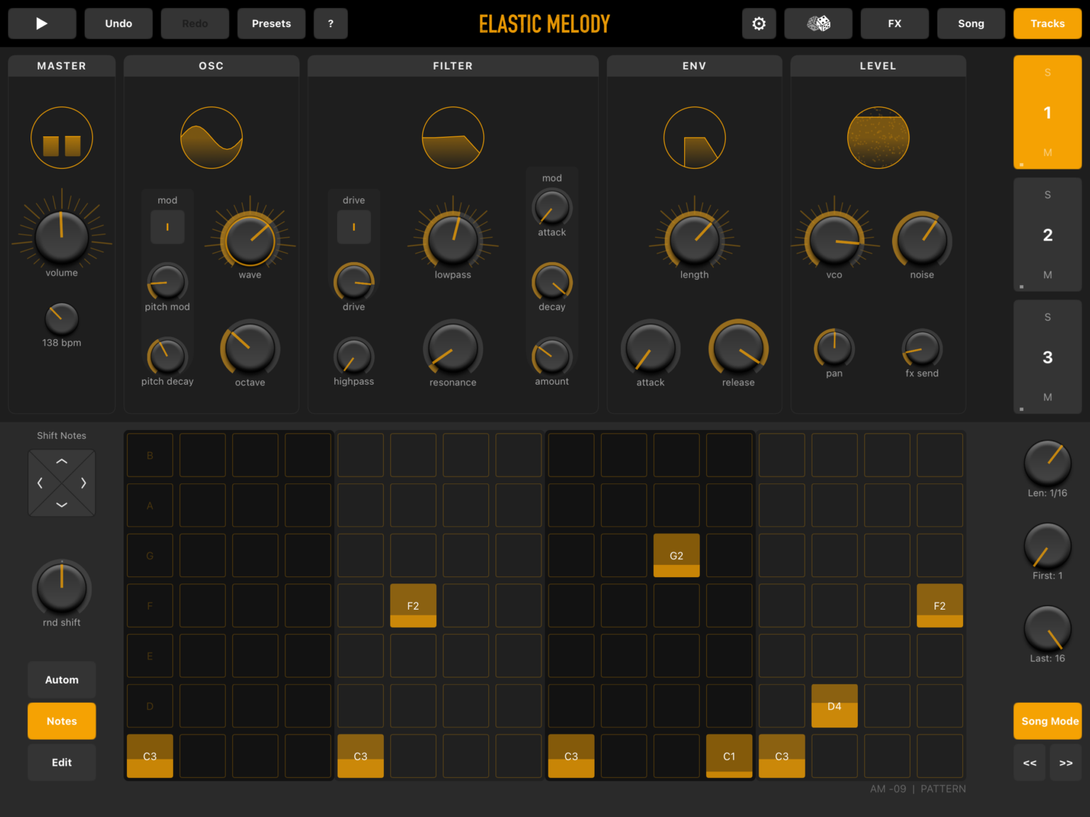 3 Synth channels & Sequencer