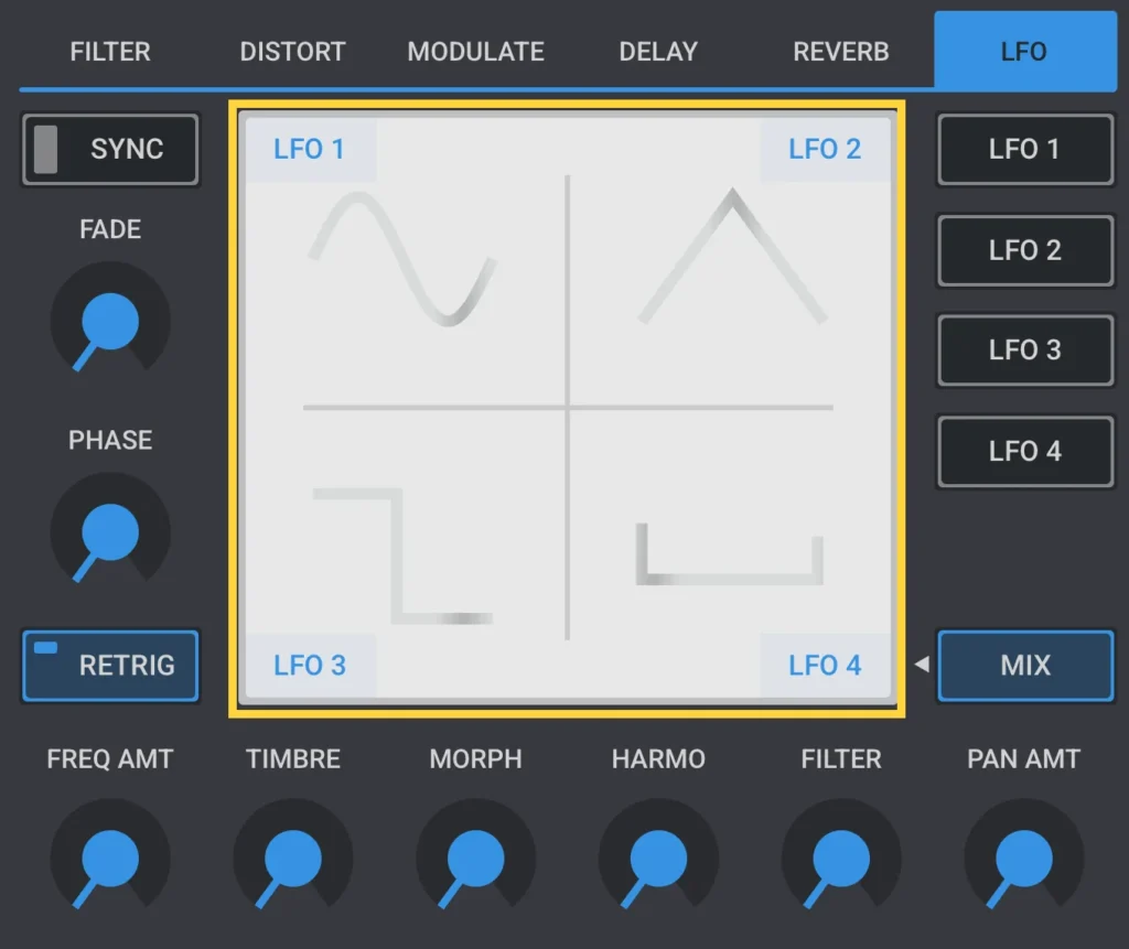 Elastic OSC LFO mixer