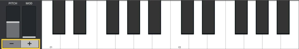Elastic OSC octave buttons