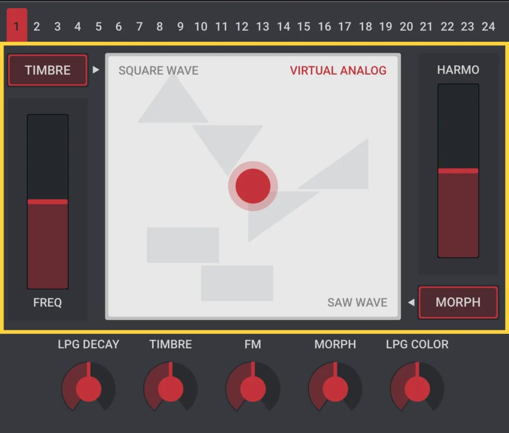 Elastic OSC main controls